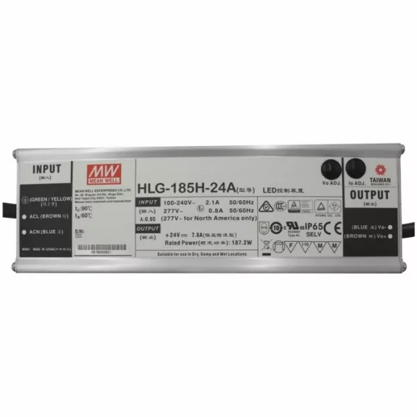 Mean Well Netzteil 24V DC 185W HLG-185H-24A
